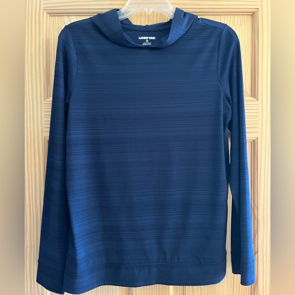 Lands End Navy Blue Lightweight Hoodie Size XL - Picture 1 of 8